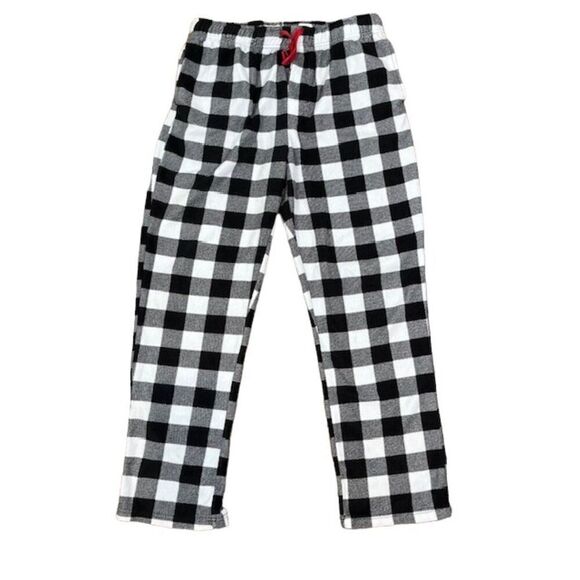 Columbia Men's Buffalo Check Black and White Fleece Pajama Pants Size Medium - Picture 1 of 10